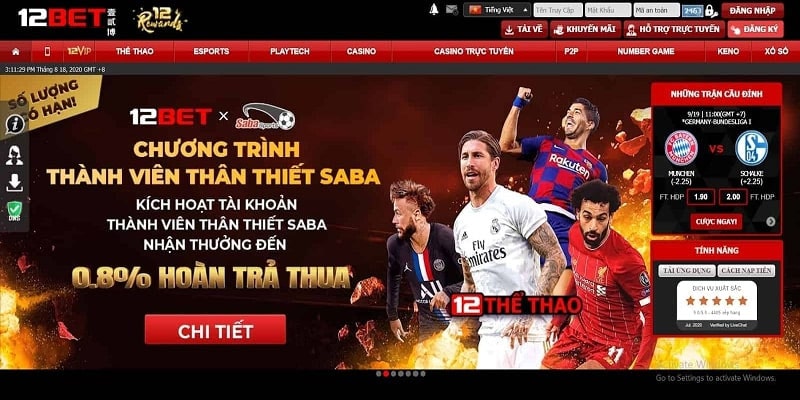 Nhà cái 12bet - Lựa chọn hoàn hảo cho tín đồ cá cược